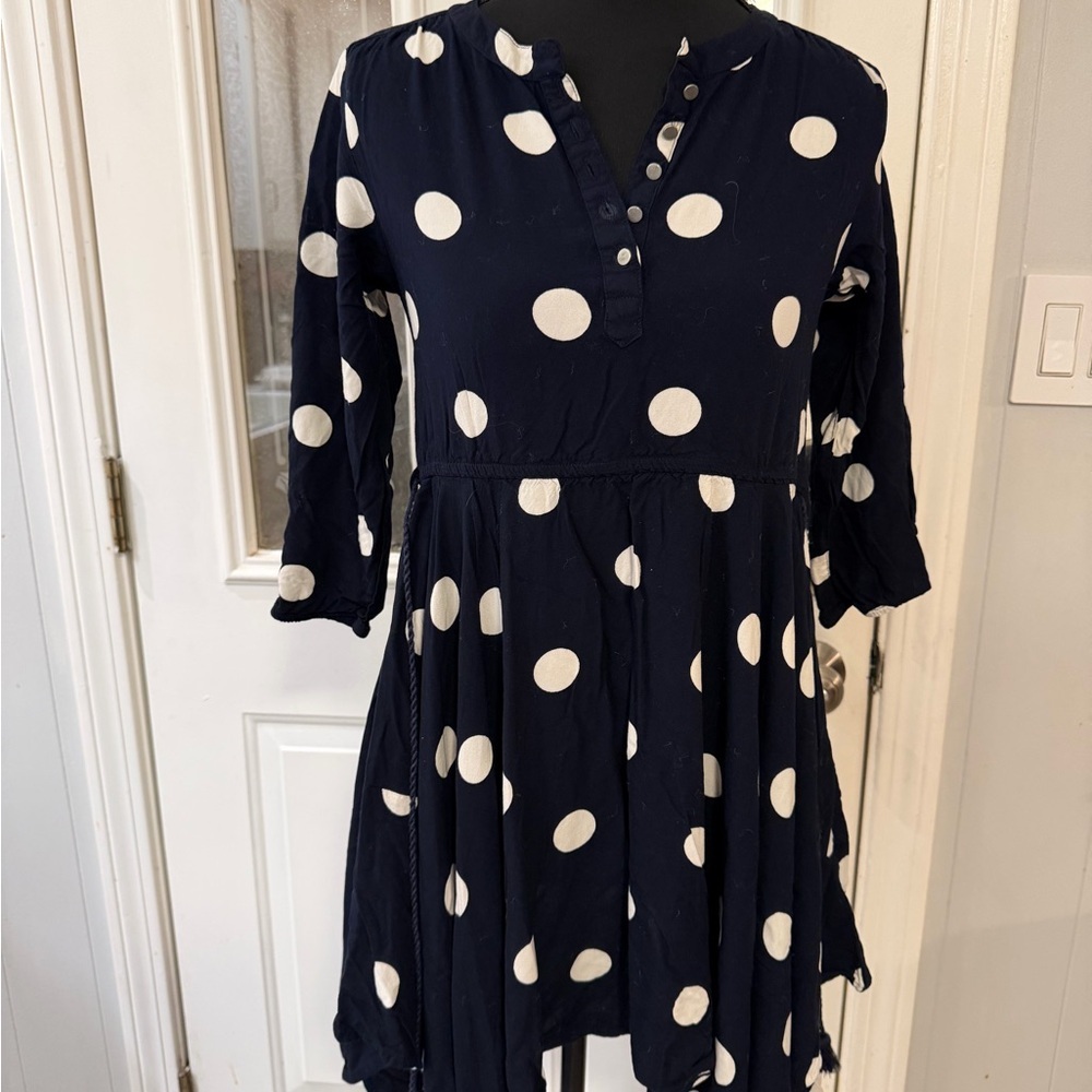 Polka Dot Navy Dress